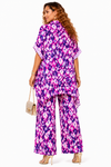 Fuchsia Mosaic High-Low Palazzo Set