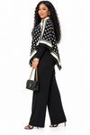 PREORDER 35 - BLACK 3-PIECE  KNIT PANT SET