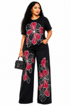 🌺 Ruby Bloom Luxe Stretch Denim Set(Black)