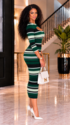 Emerald Luxe Cutout Knit Maxi Dress