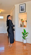 Midnight Crystal  Embellished Gown