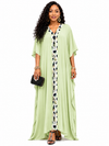 Savannah Chic Leopard Kaftan(Lt green)