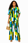 Emerald Colorblock Luxe Pant Set