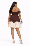 Midnight Muse Couture Mini Dress (Brown)
