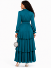 Serenity Layers Maxi Dress(Teal)