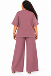 PREORDER 26- PINK 2- PIECE  KNIT PANT SET