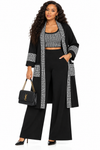 PREORDER 24- BLACK 3-PIECE  KNIT PANT SET