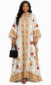 Golden Bloom Luxe Kaftan Dress