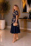 Navy Gold Dot Majesty Dress
