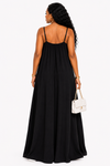The Blossom Charm Maxi Dress(Black)
