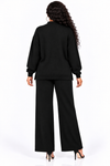 PREORDER 06– BLACK 2- PIECE KNIT PANT SET