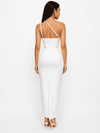 Scarlet Luxe Crystal Bloom Bandage Dress(white)