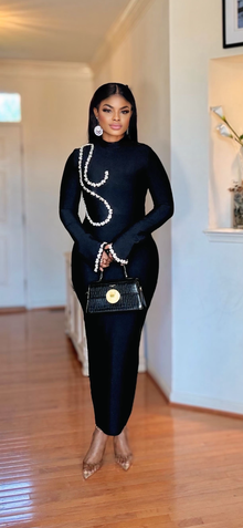  Midnight Crystal  Embellished Gown