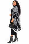 PREORDER 41- BLACK - 2PIECE PONCHO SWEATER DRESS.