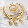 18K 
High quality Italian Golden Twist Greek Set