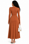 Timeless Grace Knit Maxi Dress(Khaki)