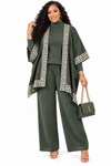 PREORDER 09- OLIVE 3-PIECE KNIT PANT SET