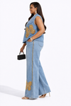 Golden Butterfly Glam Denim Set