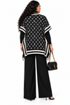 PREORDER 36- BLACK 3-PIECE  KNIT PANT SET