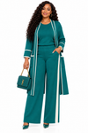 PREORDER 19 GREEN 3-PIECE  KNIT PANT SET