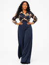 Deep Navy Blue Palazzo Pants (Bottom)