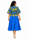 Royal Sapphire Skirt Set(Blue/Yellow)