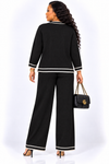 PREORDER 04 – BLACK 3-PIECE KNIT PANT SET