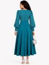 Regal Charm Maxi Dress(Teal)