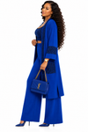 PREORDER 24-BLUE 3-PIECE  KNIT PANT SET