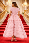 Luxe Tiered Ruffle Maxi Dress(soft pink)