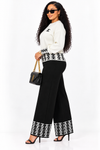 PREORDER 38 - CREAM 2PIECE  KNIT PANT SET