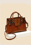 CROCODILE PATTERNS FASHION BAG(BROWN)