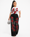 🌺 Ruby Bloom Luxe Stretch Denim Set(Black)