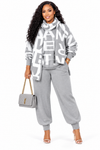 PREORDER 29- GRAY  2- PIECE  JOGGERS KNIT PANT SET