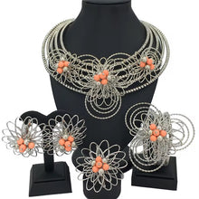  18K HIGH QUALITY JEWELRY BIG SET(SILVER)