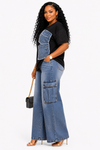 Luxe Utility Denim Cargo Set(Black)
