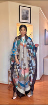 TRIBAL HOODED KNIT DUSTER(MULTI COLOR)