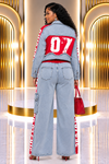 CHIC 07 DENIM CARGO PANT SET(LT BLUE)