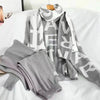 Luxury Lettered Knit 3- Piece Set – Gray Edition