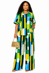 Emerald Colorblock Luxe Pant Set
