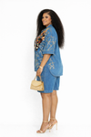 Starburst Sequin Denim Short Set