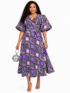 Timeless Charm Wrap Midi Dress(checkered)