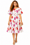 Floral Romance Tiered Midi Dress