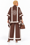 PREORDER 02 – BROWN 3-PIECE KNIT PANT SET
