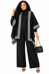 PREORDER 09- BLACK 3-PIECE KNIT PANT SET