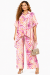 Pink Marble High-Low Palazzo Set