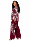 PREORDER 31-WINE  2- PIECE  KNIT PANT SET