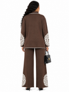 PREORDER 30- BROWN 2- PIECE  KNIT PANT SET