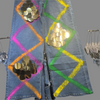 Neon Disco Wide-Leg Denim(Bottom)