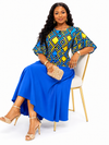 Royal Sapphire Skirt Set(Blue/Yellow)